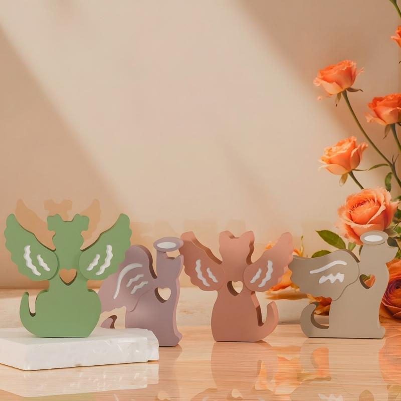 Nonstick Silicone Angel Cats Dog Mold for Crafting Ornament Candle Home Decoration Mould Unique Gift Making Molds