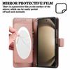 Samsung Z Fold 6/7 Mirror Flip Crossbody Leather Phone Case with Card Holder