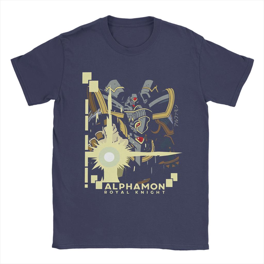 digimon alphamon royal knight T-Shirts Awesome 100% Cotton Tee Shirt O Neck Short Sleeve T Shirt Plus Size Clothing