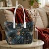 Halloween Dark Castle Print Tote Bag Casual Large Capacity Daily Shoulder Handbag