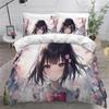 Anime Girl Beding Set, Japanese Manga Duvet Cover, Ultra-fine Fiber Duvet Cover, Adult Plus Children's Duvet Cover Pilowcase