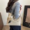 Summer New Retro Casual Handbag Fashionable Simple Solid Color Temperament Atmospheric Shoulder Armpit Bag