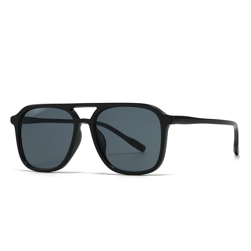  Export New Modern Retro Square Double Bridge Sunglasses Ins Style Street Style Sunglasses 22006