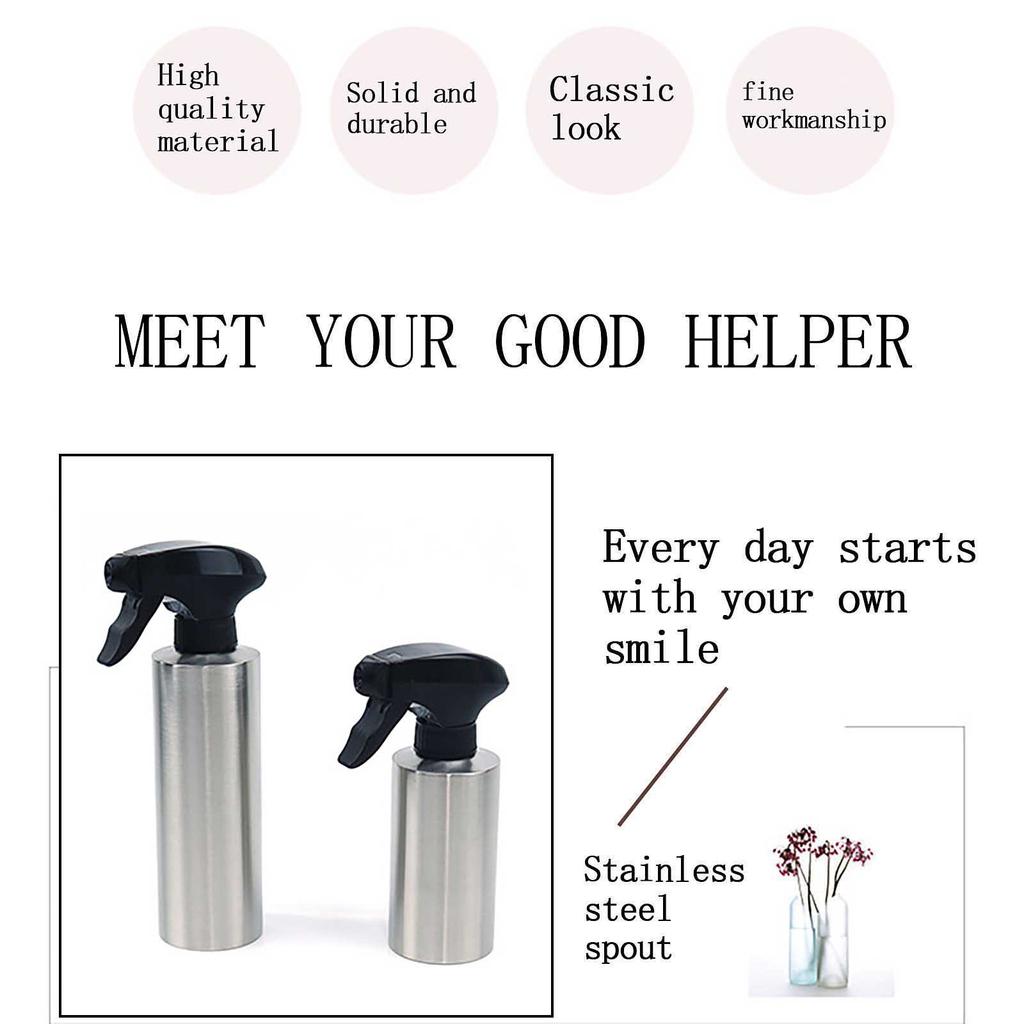 Oil Sprayer Refillable Bottle,Food-grade Stainless Steel Oil & Liquid Dispenser