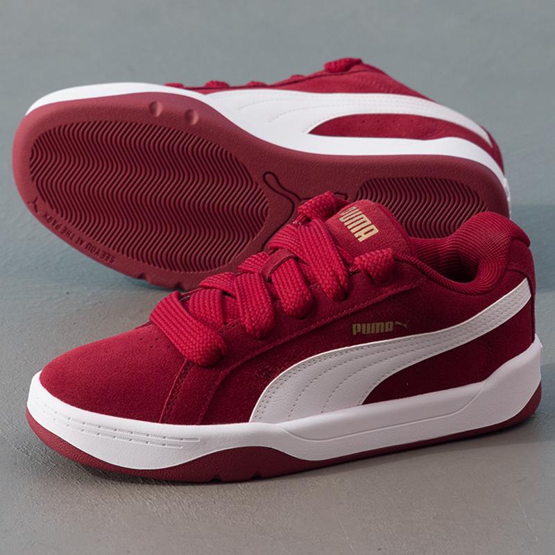 Puma Park Lifestyle Easy Sd Versatile Comfortable Shock Absorbing Lightweight Breathable Low Top Skate Shoes Unisex Sneakers Red White 400707-26