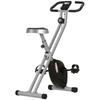 Folding And Quiet Exercise Bike With 8 Level Magnetic Resistance And Heart Rate Sensor For Home Gym Black And Grey