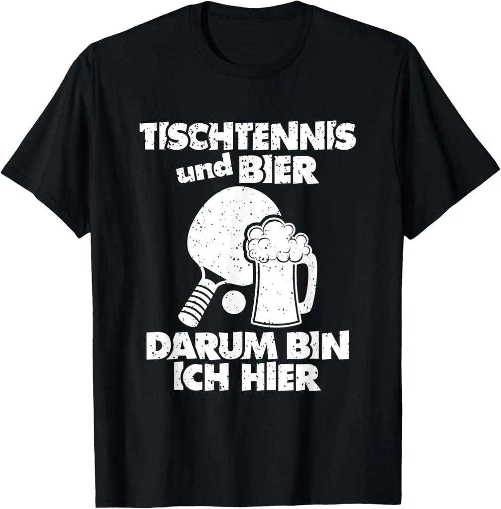 Funny Table Tennis Ping Pong Beer T Shirts Cotton Graphic Streetwear Short Sleeve Birthday Gifts Summer Style Tshirt Camisetas
