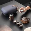 Purple Clay Travel Tea Set One Pot Four Cups Outdoor Portable Storage Quick Cup Kung Fu Small Gifts