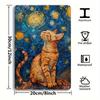 Cat Oil Painting Metal Sign, Vintage Wall Art Sign Wall Decor Gift Tin Sign Multipurpose Retro Home & Bar Decor