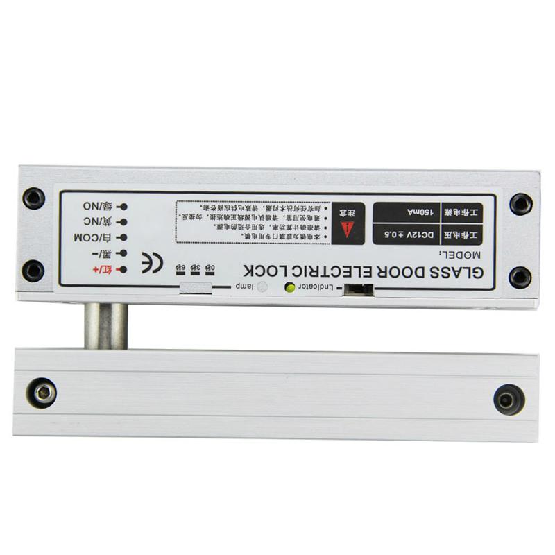 5YOA Electric Drop Bolt Lock Security for Fully Frame Less Glass Door Electronic Access Control System Kit