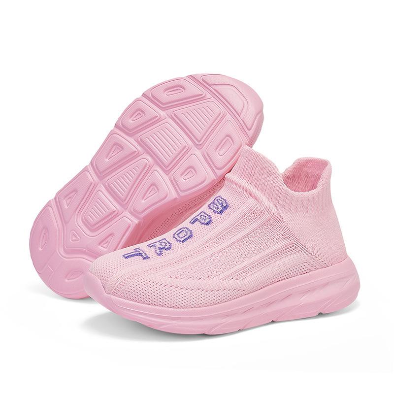 Breathable Flyknit Slip-on Children's Sports Shoes
