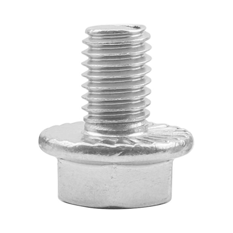 Stainless Steel M3-M6 Hex Flange Bolt with Tooth, Anti-Slip Flat Head