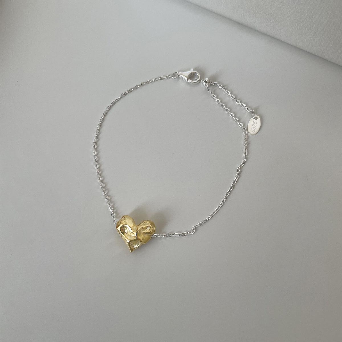 

Браслет Love из стерлингового серебра 925 пробы с метеоритом, женский, нишевый дизайн, уникальный, контрастный цвет, ювелирные изделия, легкие, роскошные, изысканные, универсальные, новые 925 silver