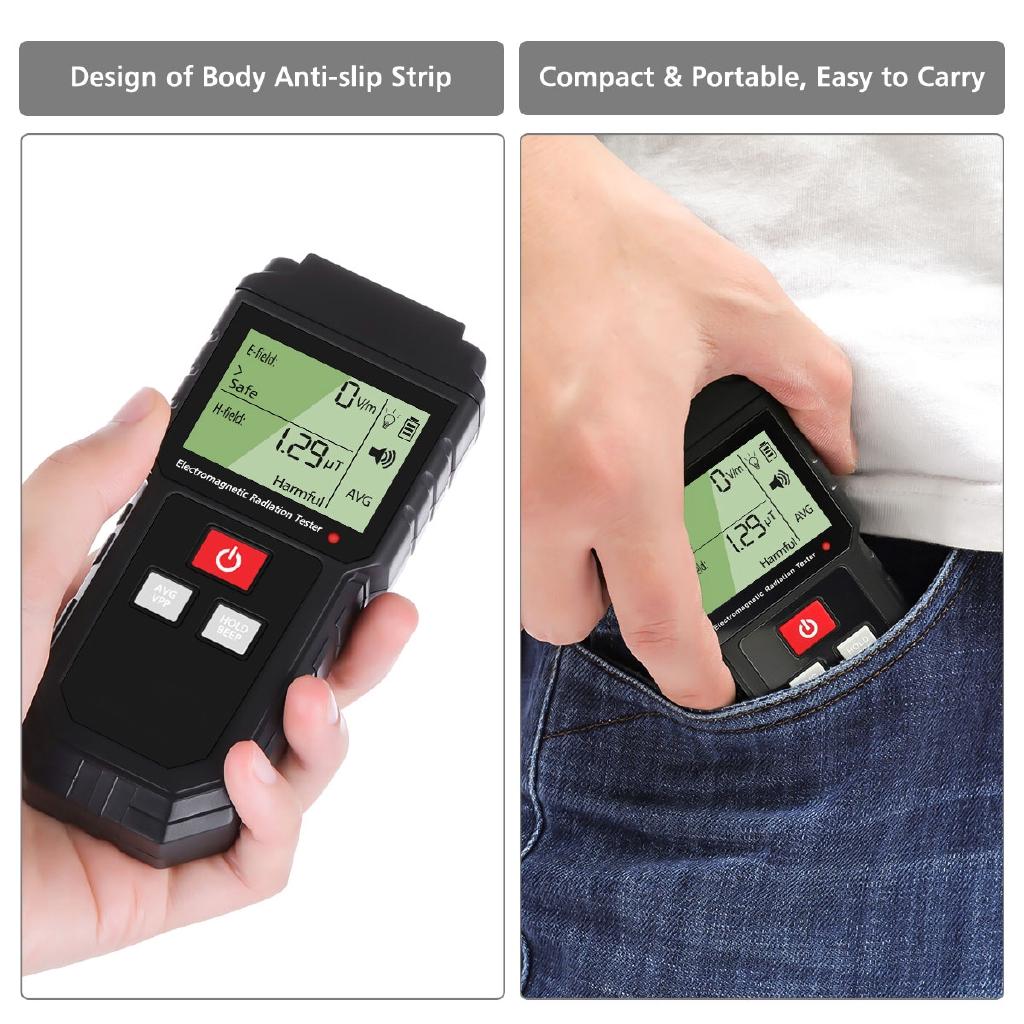 New 5Hz-3500MHz Electromagnetic Counter Digital Dosimeter Handheld Field Radiation Tester LCD Detector Measurement for Computer Phone