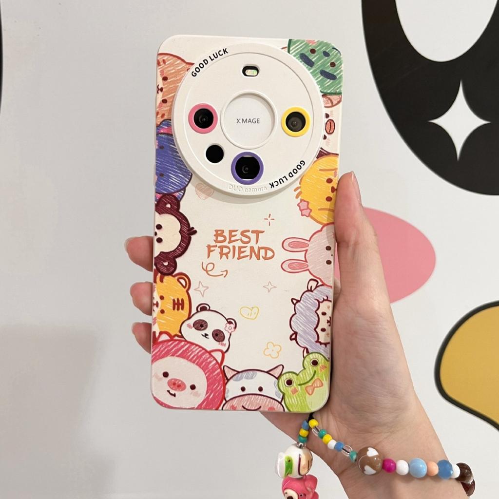 Cartoon avatar for Huawei mate80 New Year 70pura60 cute 50 lanyard 40 silicone phone case