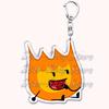 Hot Game Characters Keychain for Accessories Bag Firey Ruby Teardrop Flower Pin Coiny Price Tag Keyring Jewelry Fans Gamer Gifts