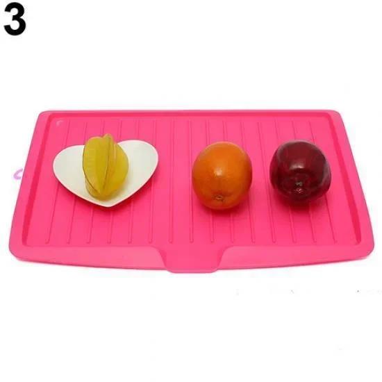 

New Multifu Storage Tray Tea Household Plastic Fruit Tray Drainer Sink Clothes Rack Washing Display Classification Tray Storages рожевий червоний колір