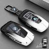 LLIT4 Metal Leather Car Key Case Cover Full Protection Shell For BMW 3 5 7 2 4 Series M Power X1 X2 X3 X4 X5 X6 X7 Keyring Accessories