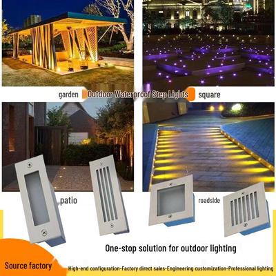 LED Recessed Waterproof Step Lights for Hallways, Floors, and Outdoor Spaces