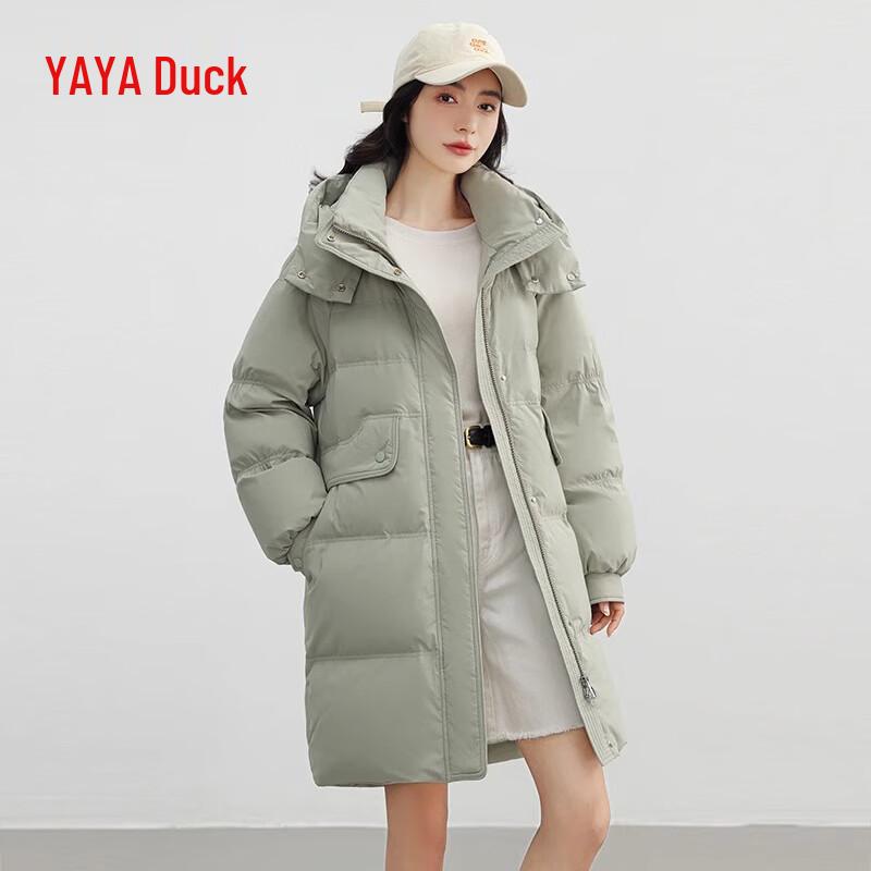 YAYA 2024 Women's Long Hooded Down Jacket