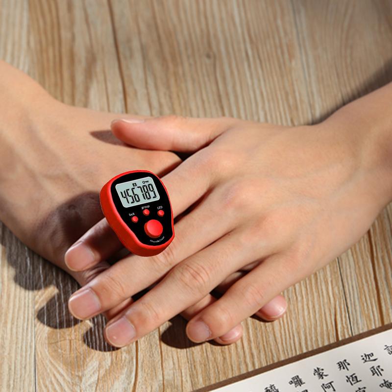 1PCS Mini Electronic Finger Counter Hand Tally Clicker Counter Ring Digital Counters Knitting Row Counter Stroke Contador