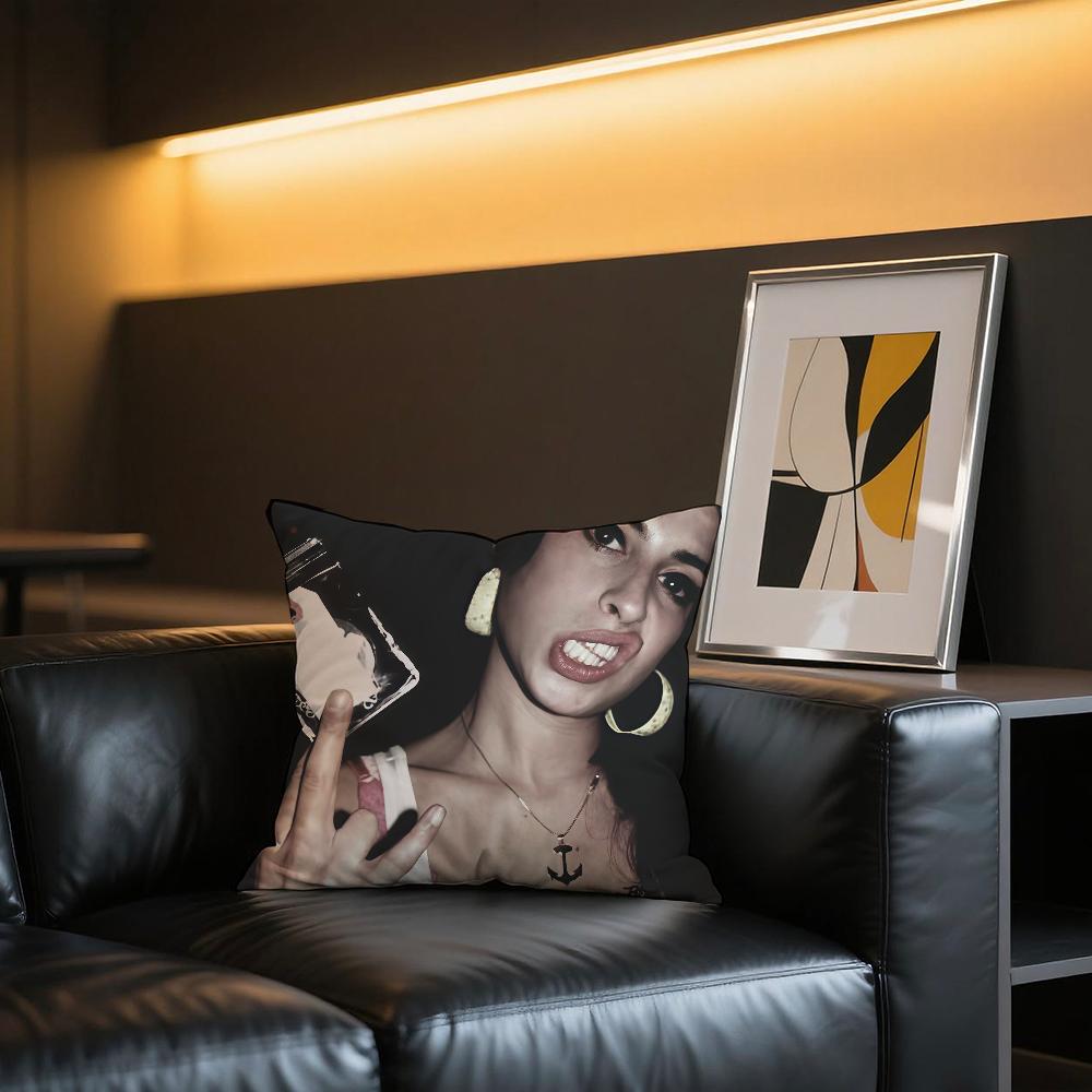 Singer A-Amy W-Winehouse cushion cover Comfortable and soft bedding skin friendly leisure sofa car office pillowcase