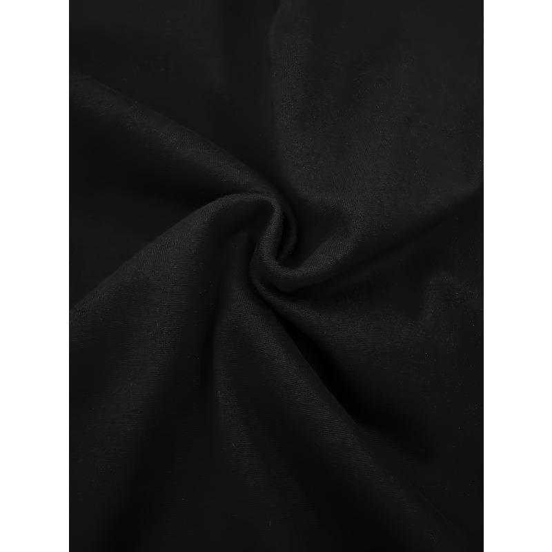 Womens Black Crew Neck Tee Retro Black White Rose Print Short Sleeve Loose Slim Fit Stylish Versatile Commute Daily Casual Top