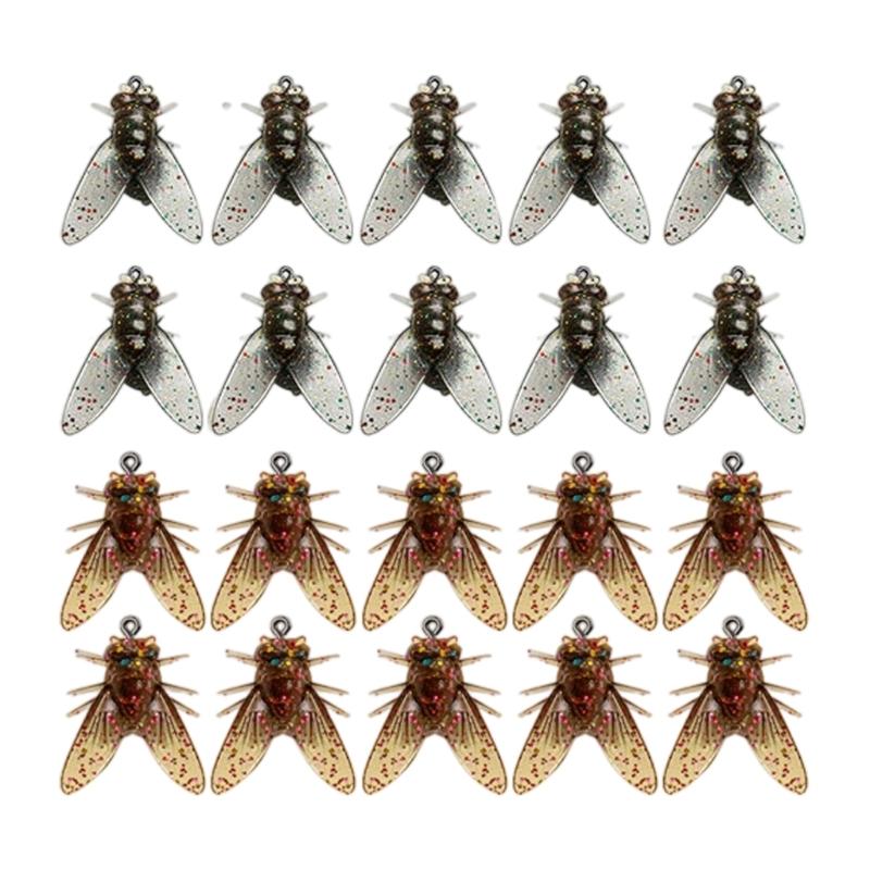 

20 шт. Приманки для нахлистової риболовлі Муха Гачок М які приманки з гачком Штучні рибальські приманки Форелеві джиги Свімбейти для риболовлі на відкритому повітрі