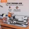 Mini Metal Lathe Machine, 7'' x 16'', 800W Precision Benchtop Power Metal Lathe, 150-2500 RPM Continuously Variable Speed, with 3.9'' 3-jaw Metal