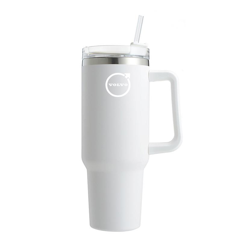 1200ML Insulated Tumbler with Handle Straw Travel Cup Coffee Cup For Volvo C60 XC40 V70 XC90 V40 V50 R 190h XC SC60 C30 S60 V60 RU1