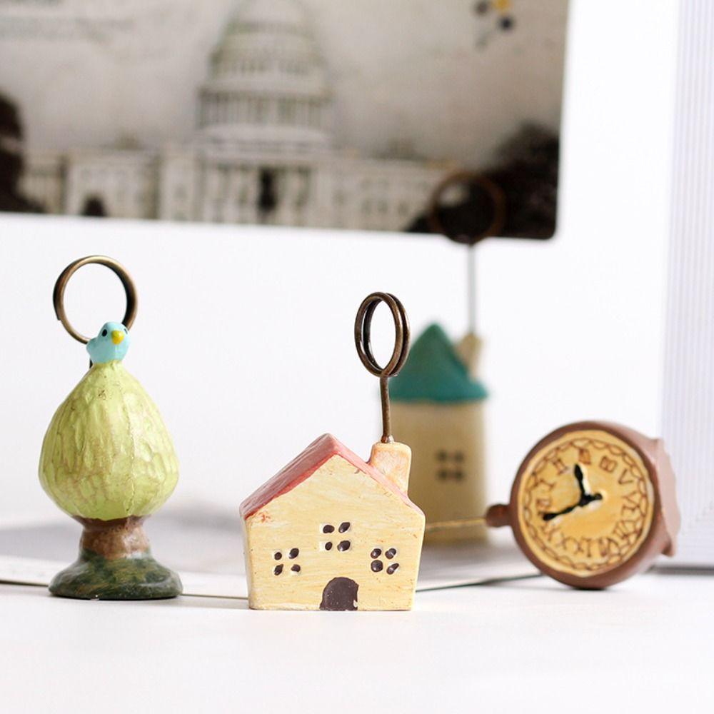 

Держатель для карт с орнаментом, папка для сообщений с мультяшными животными, миниатюрные сочные бонсай, фотоклипы 5