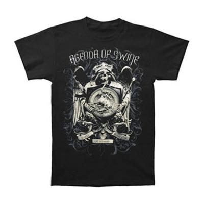 Herren Agenda Of Swine Wellen menschlichen Leidens T-Shirt Schwarz