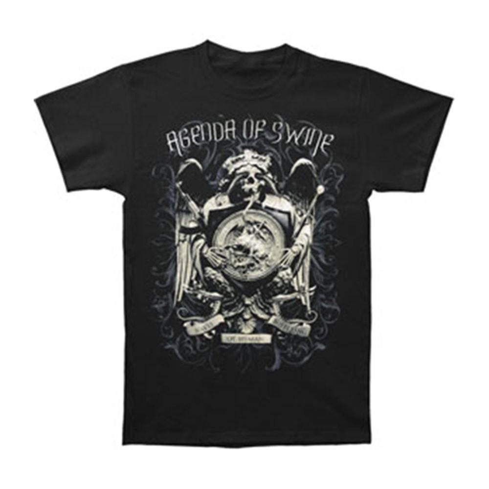 Men's Agenda Of Swine Waves of Human Suffering T-shirt  Black