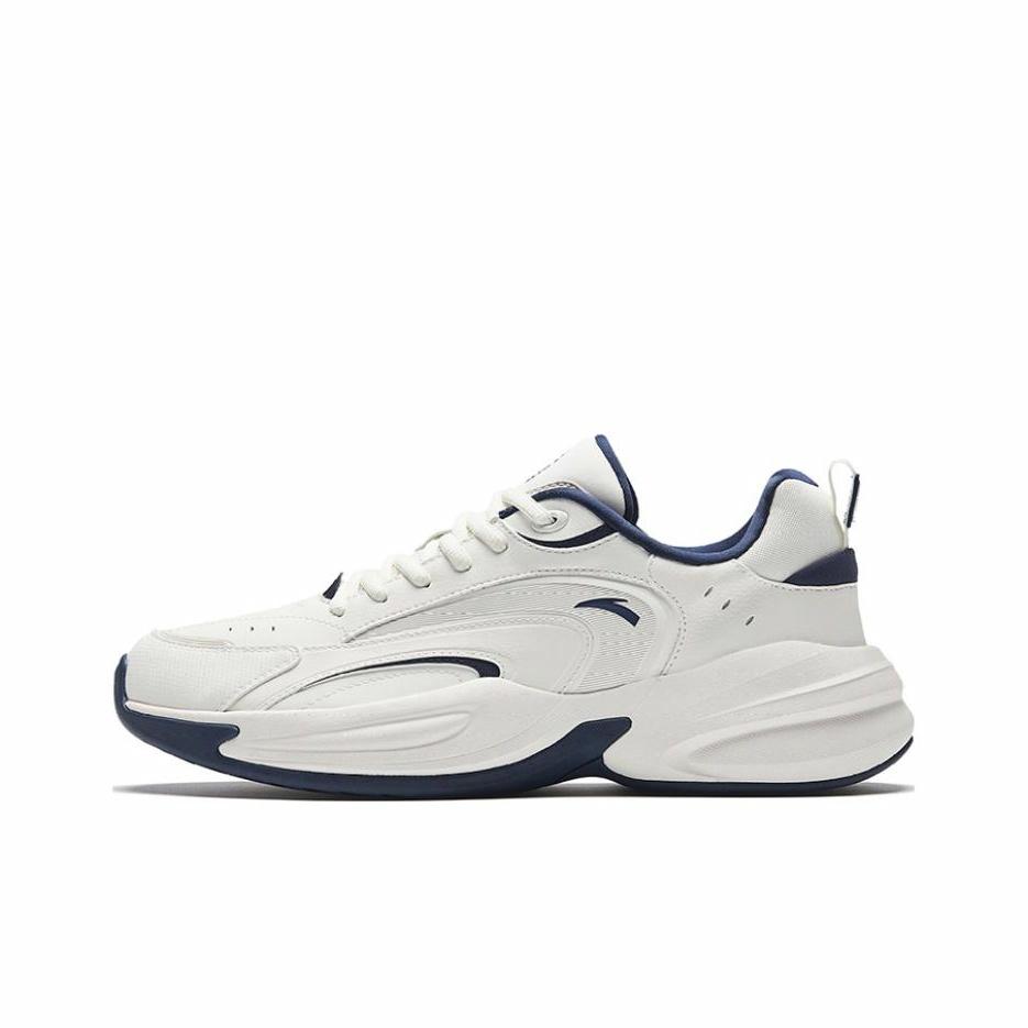 

Anta ACE Slip Resistant, Abrasion Resistant, Lightweight Low top Chunky Sneakers Men s White Dark Blue 912338802-1 40.5
