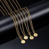 26-Letter Stainless Steel Clavicle Necklace with Laser-Engraved Customization