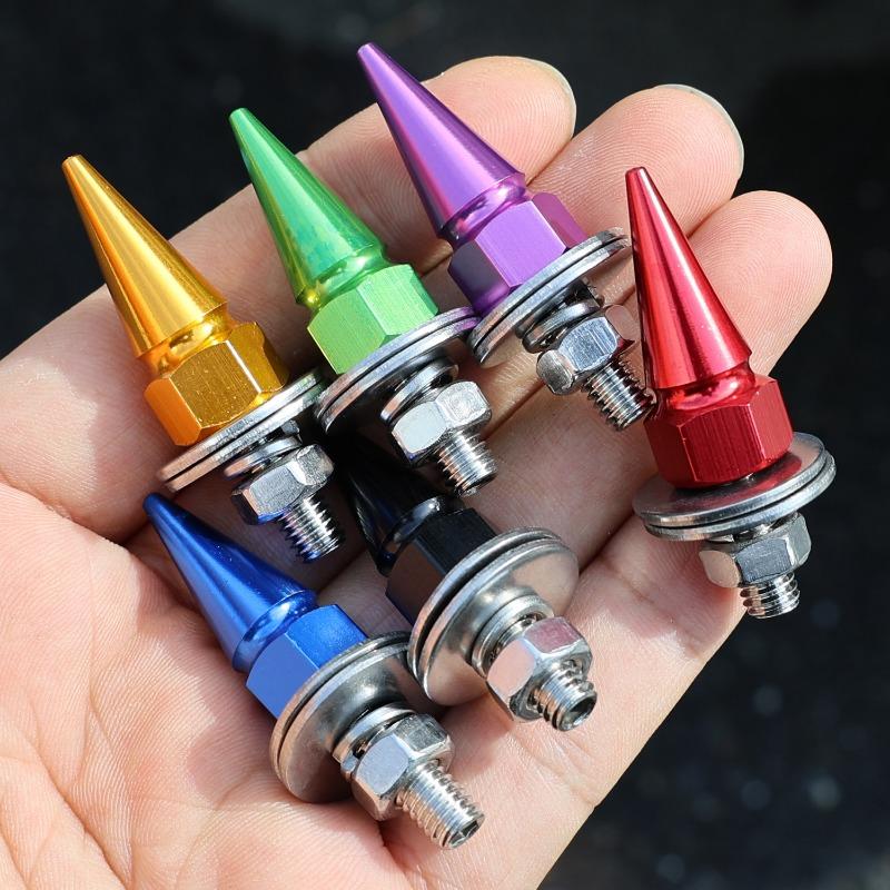 4-1 pezzi Viti con Filettatura M6 Fastener Modificati per Auto Rondelle per Parafango Viti per Paraurti e Motore Bulloni in Lega di Alluminio per Targa