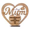 Hollow Out Heart Shaped Wooden Craft Gift Hanging Decoration for Mother's Day