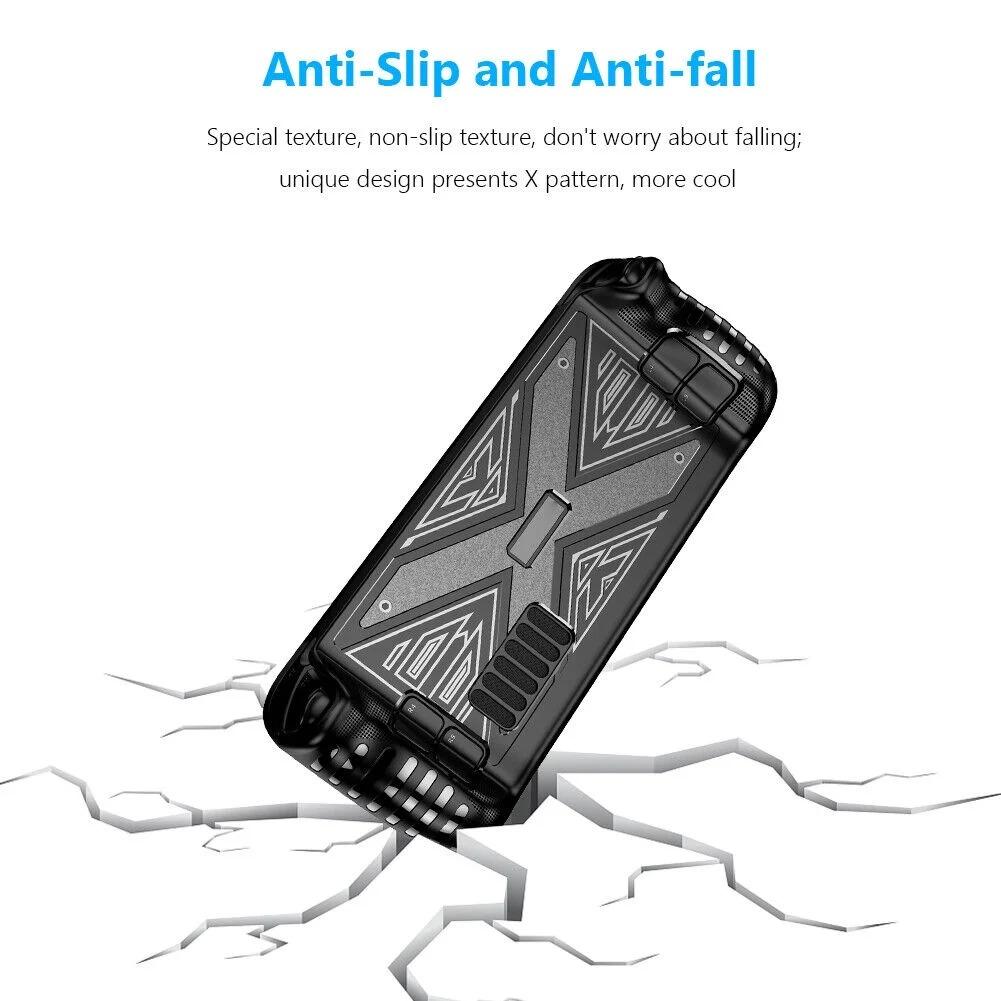 X Textur Steam Deck Schutzhülle Weiche TPU Hülle Stoßdämpfung Kratzfest Schale Kühl Langlebige Haut Ergonomie Rutschfester Griff