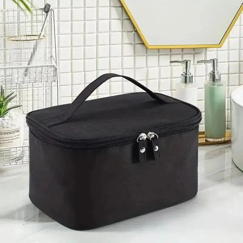 1pc Business Trip Men's Toiletry Bag Double Layer Large Capacity Cosmetic Bag Oxford Cloth Storage Bag Portable Handbag