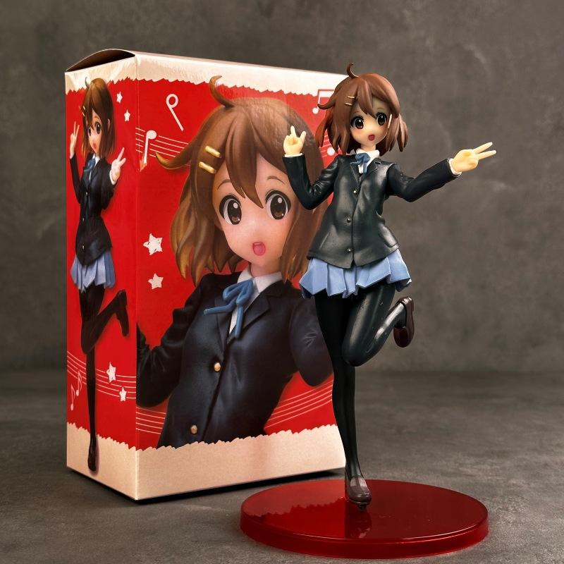 Light tone girl Yui Hirasawa Azusa Nakano 2D beautiful girl figure anime model chassis ornaments wholesale