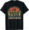 Vintage 1990 Limited Edition 35th Birthday Gifts 35 Year Old T-Shirt Unisex Summer Streetwear Tops Streetwear Ropa Hombre