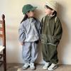 Winter Children Polar Fleece Sweatshirt Set Boys Girls Plus Velvet Thick Warm Suit Kids Casual Sports Outfits