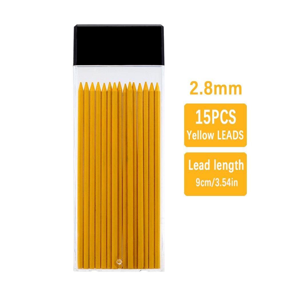 15pcs/Box Replaceable Carpenter Pencil Leads Multi-Color Automatic Pencil Core  Woodworking