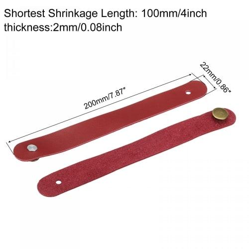 uxcell Guitar Headstock Strap Neck Adapter Leather Strap for Guitars, Red