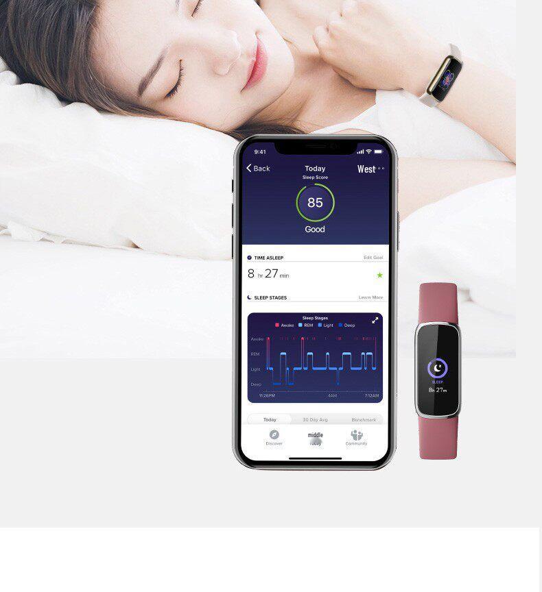 Google Fitbit Luxe Smartwatch with Heart Rate, Sleep, and Activity Tracking.