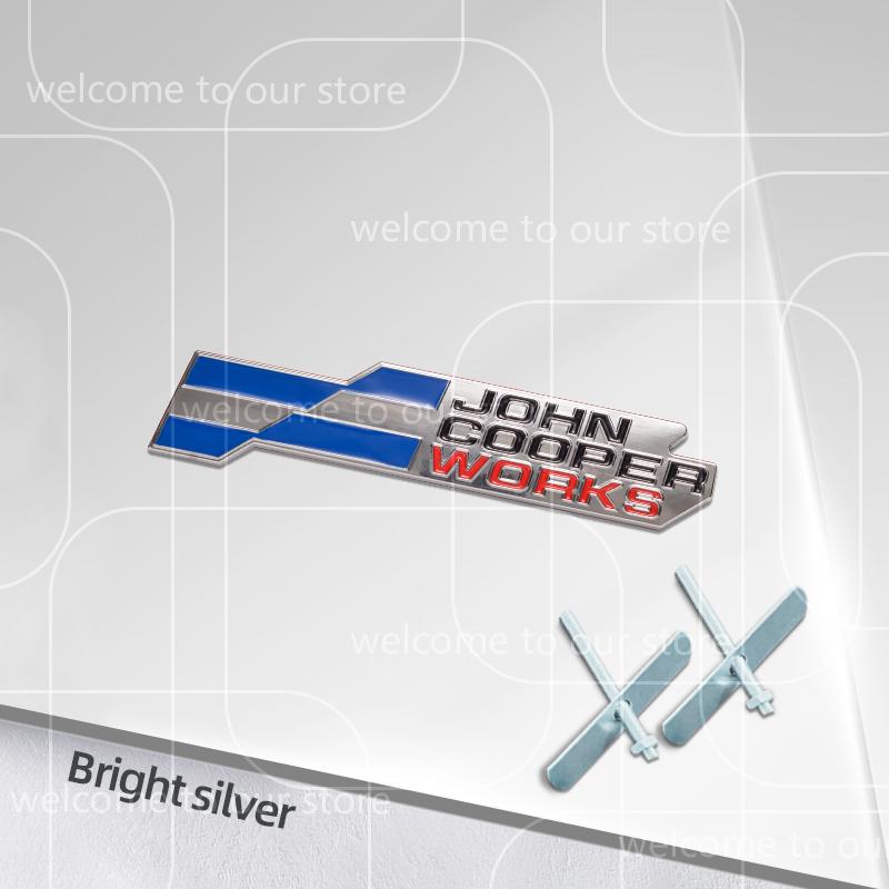 3D New JCW Car Sticker Front Grille Zinc Alloy Emblem For Mini Cooper S U25 J01 J05 Aceman F66 F65 F67 Rear Trunk Badge Decal
