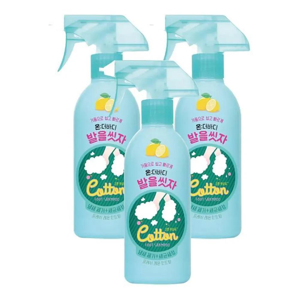 ON THE BODY Cotton Foot Let s Wash Your Feet Foot Shampoo Lemon 510ml 3 Packs
