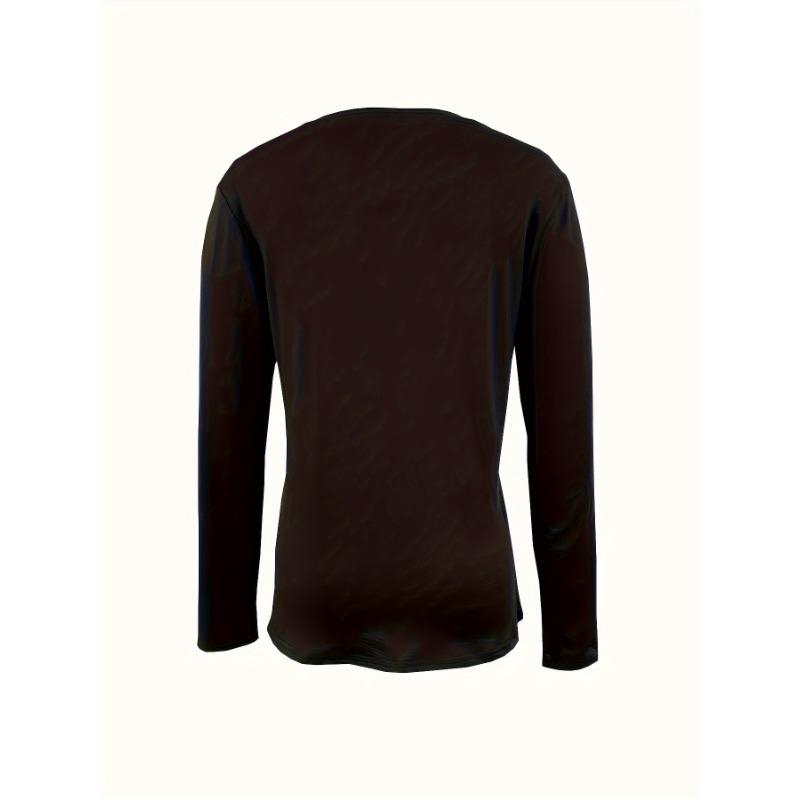 T-Shirt mit Schmetterlings- und Blumendruck, lässiges Langarm-Oberteil für Frühling und Herbst, Damenbekleidung