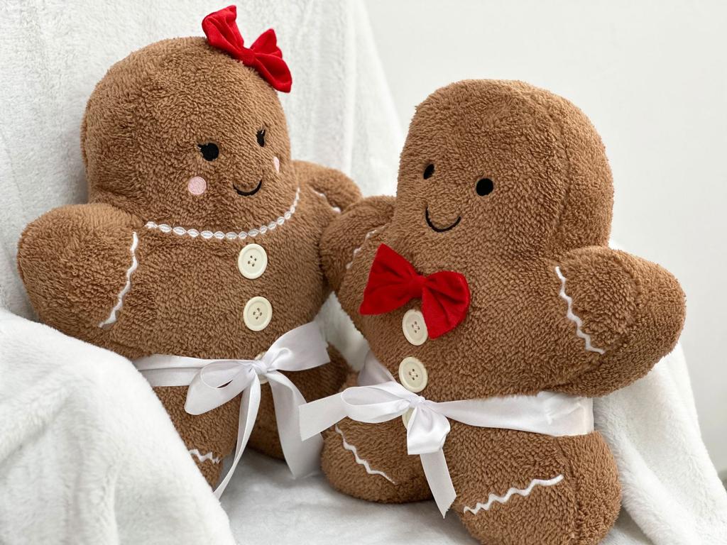 Christmas Gingerbread Man Pendant Christmas Tree Party Home Decor 2025 New Year Gift Noel  Cute Pillow For Decoration Couch