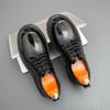 Xiyin big head leather shoes men's casual platform derby shoes formal British style large size trendy shoes